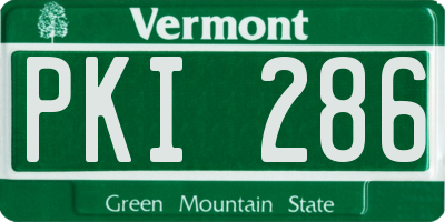 VT license plate PKI286