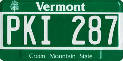 VT license plate PKI287