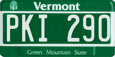VT license plate PKI290
