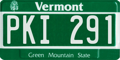 VT license plate PKI291