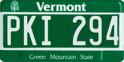 VT license plate PKI294
