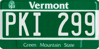 VT license plate PKI299