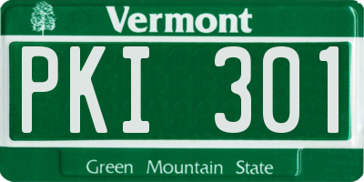VT license plate PKI301