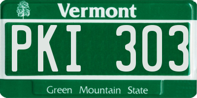 VT license plate PKI303