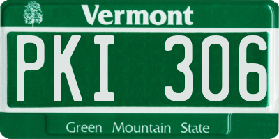 VT license plate PKI306