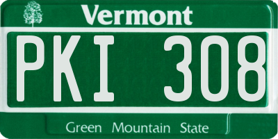 VT license plate PKI308