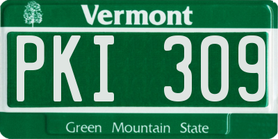 VT license plate PKI309