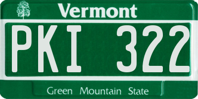 VT license plate PKI322