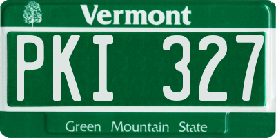 VT license plate PKI327