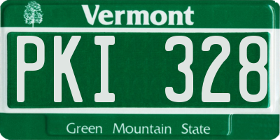 VT license plate PKI328