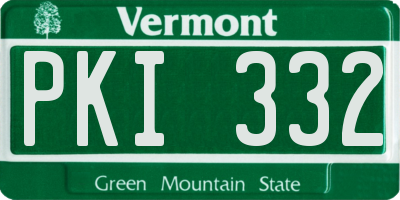 VT license plate PKI332
