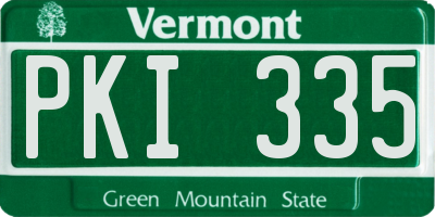 VT license plate PKI335