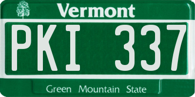 VT license plate PKI337