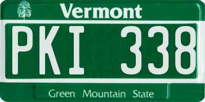 VT license plate PKI338