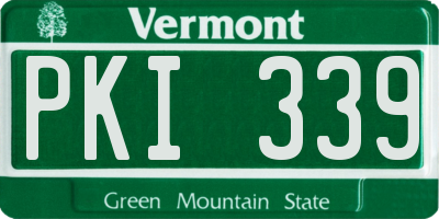 VT license plate PKI339
