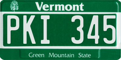 VT license plate PKI345