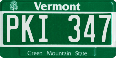 VT license plate PKI347