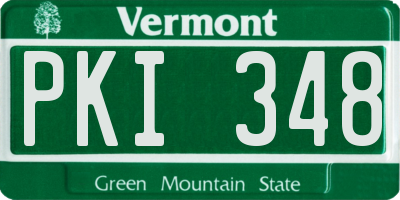 VT license plate PKI348