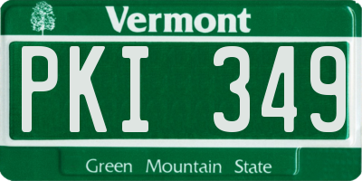 VT license plate PKI349