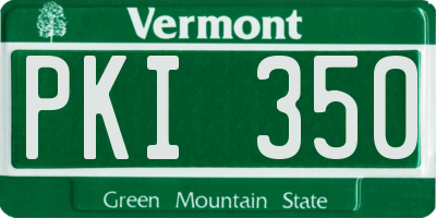 VT license plate PKI350