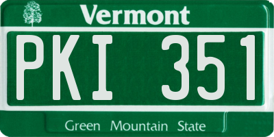 VT license plate PKI351