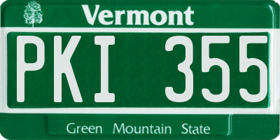 VT license plate PKI355