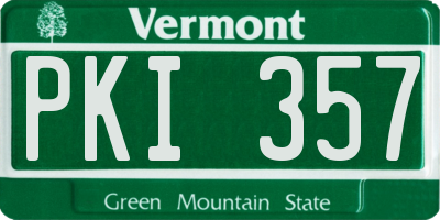 VT license plate PKI357