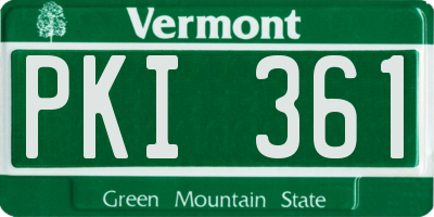 VT license plate PKI361