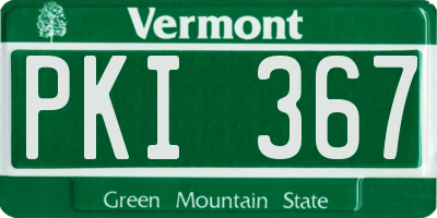 VT license plate PKI367