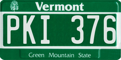 VT license plate PKI376