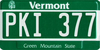 VT license plate PKI377