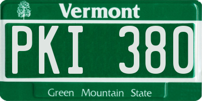 VT license plate PKI380
