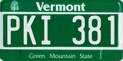 VT license plate PKI381