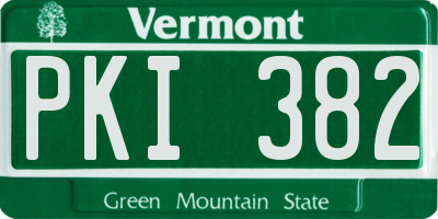 VT license plate PKI382