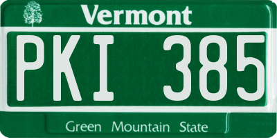 VT license plate PKI385