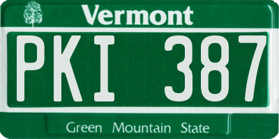 VT license plate PKI387