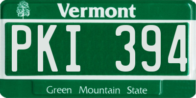 VT license plate PKI394