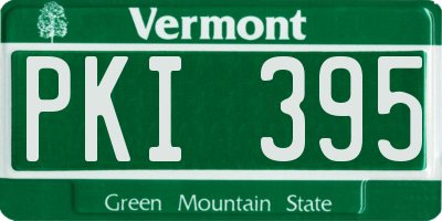 VT license plate PKI395