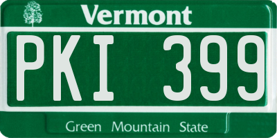 VT license plate PKI399