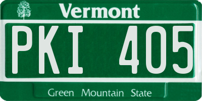 VT license plate PKI405