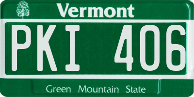 VT license plate PKI406