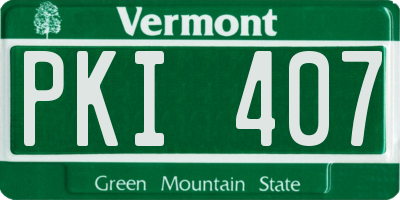 VT license plate PKI407