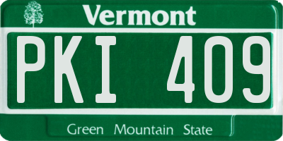 VT license plate PKI409