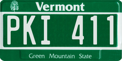 VT license plate PKI411