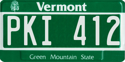 VT license plate PKI412