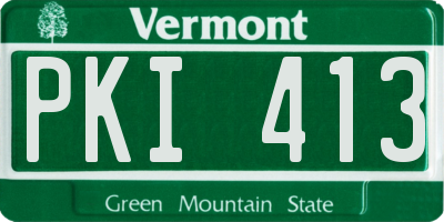 VT license plate PKI413