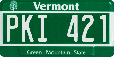 VT license plate PKI421