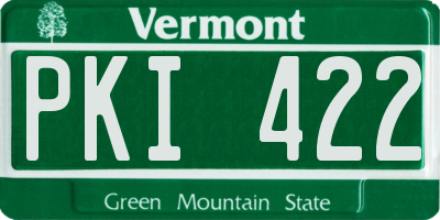 VT license plate PKI422