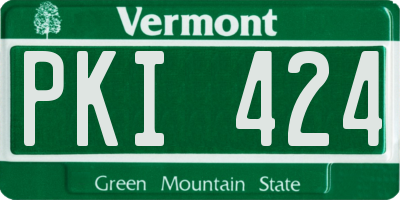 VT license plate PKI424