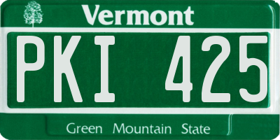 VT license plate PKI425